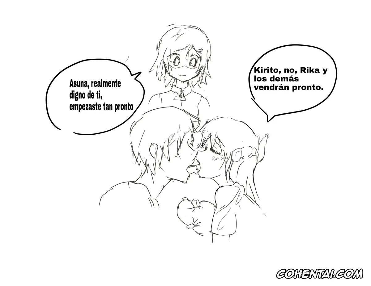 Sword Art Online hentai, Asuna Yuuki hentai, Kazuto Kirigaya | Kirito hentai, Rika Shinozaki | Lisbeth hentai, Otro Kirito (Sword Art Online), pagina 12