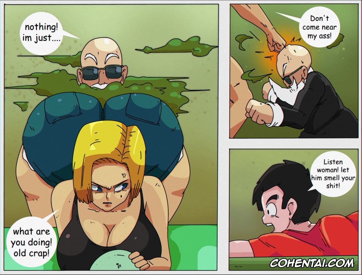 Dragon Ball hentai, Android 18 hentai, krillin hentai, Master Roshi hentai, Krillin! let me smell your wife’s fart! (Dragonball), pagina 3
