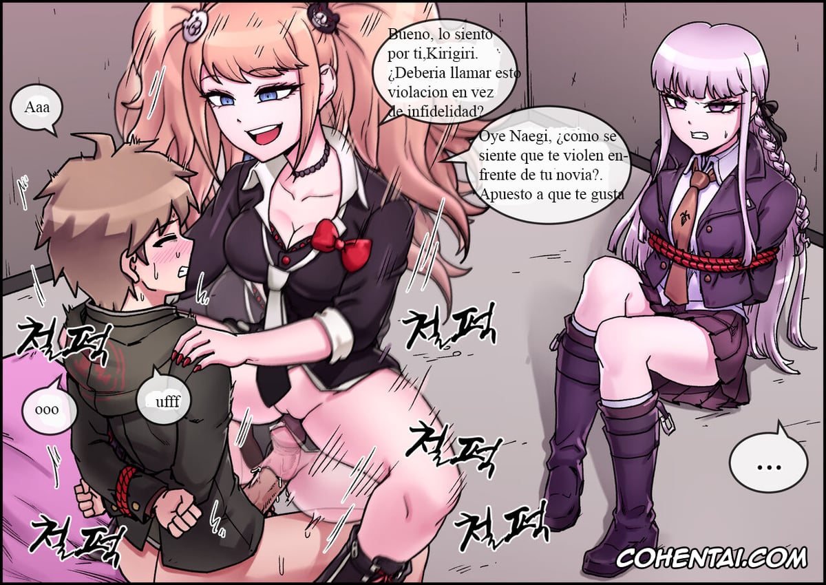 Danganronpa hentai, Junko Enoshima hentai, Kyouko Kirigiri hentai, Makoto Naegi hentai, Enoshima Junko Reverse Rape (Danganronpa), pagina 3