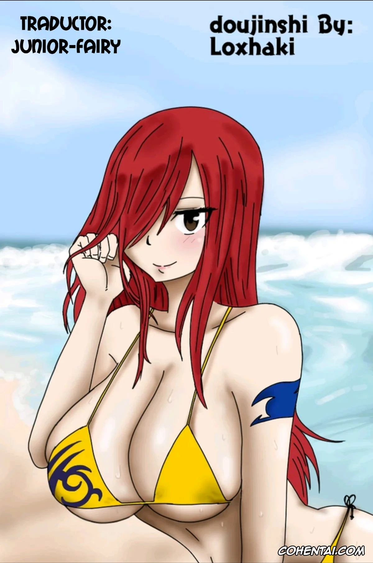 Fairy Tail porno, Erza Scarlet porno, Natsu Dragneel porno, La ayuda de Erza (Fairy Tail), pagina 2