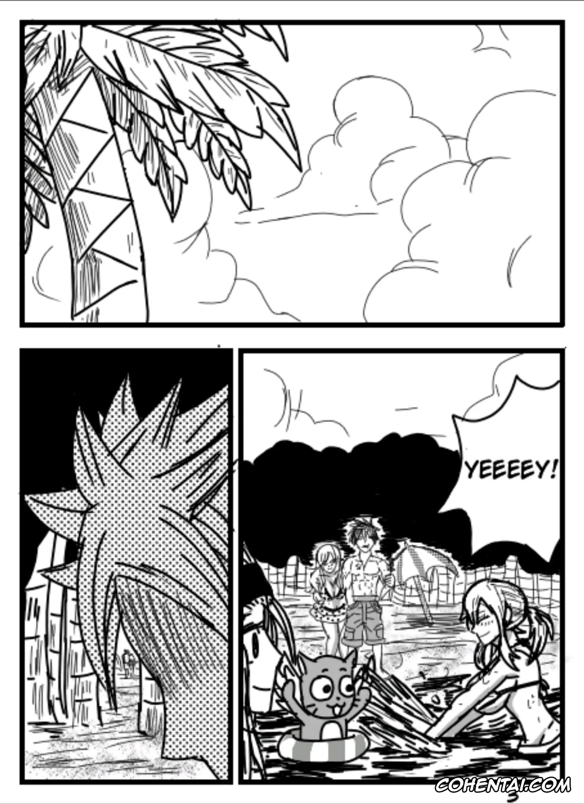 Fairy Tail hentai, Erza Scarlet hentai, Natsu Dragneel hentai, La ayuda de Erza (Fairy Tail), pagina 3