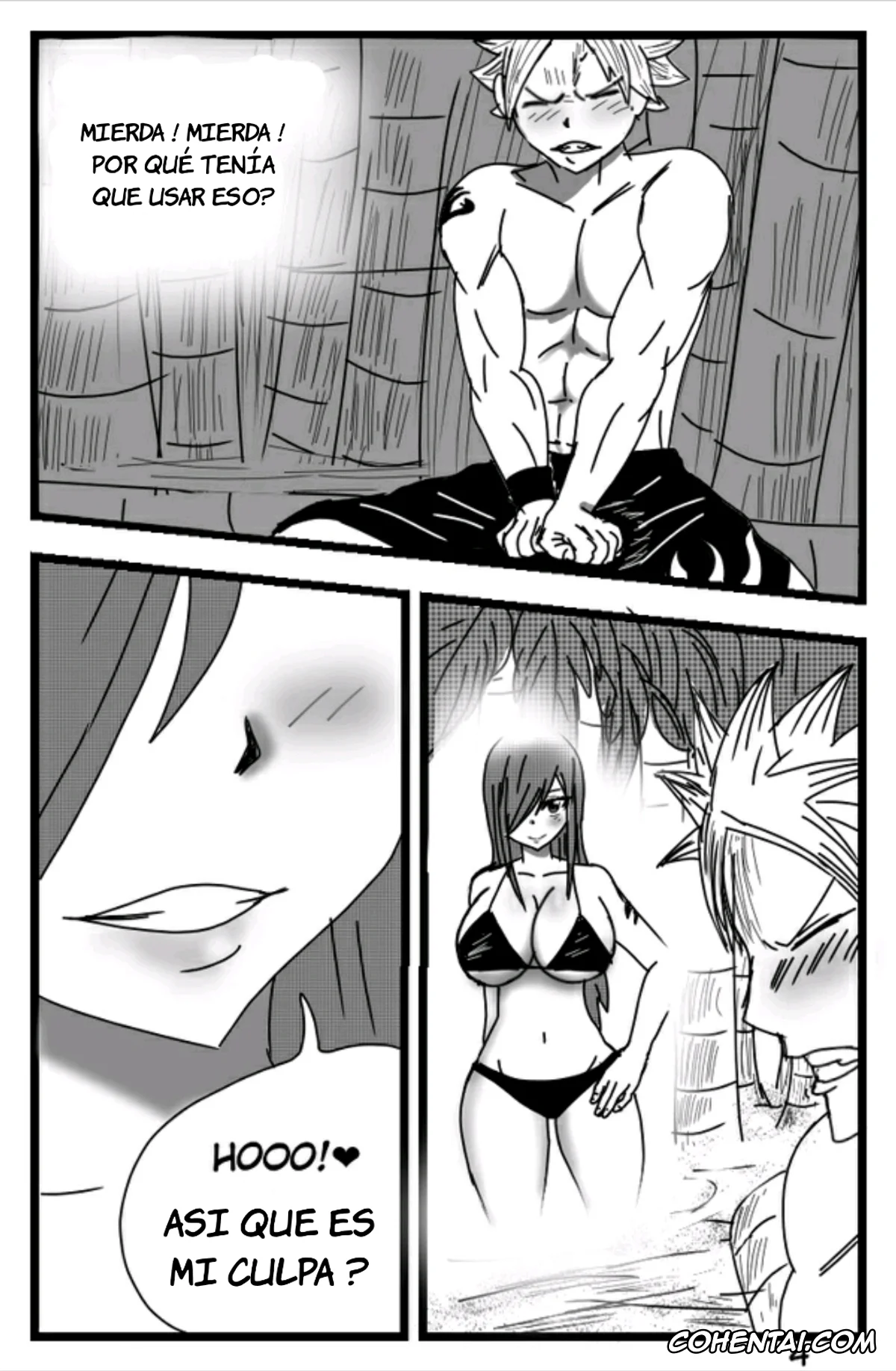 Fairy Tail xxx, Erza Scarlet xxx, Natsu Dragneel xxx, La ayuda de Erza (Fairy Tail), pagina 4