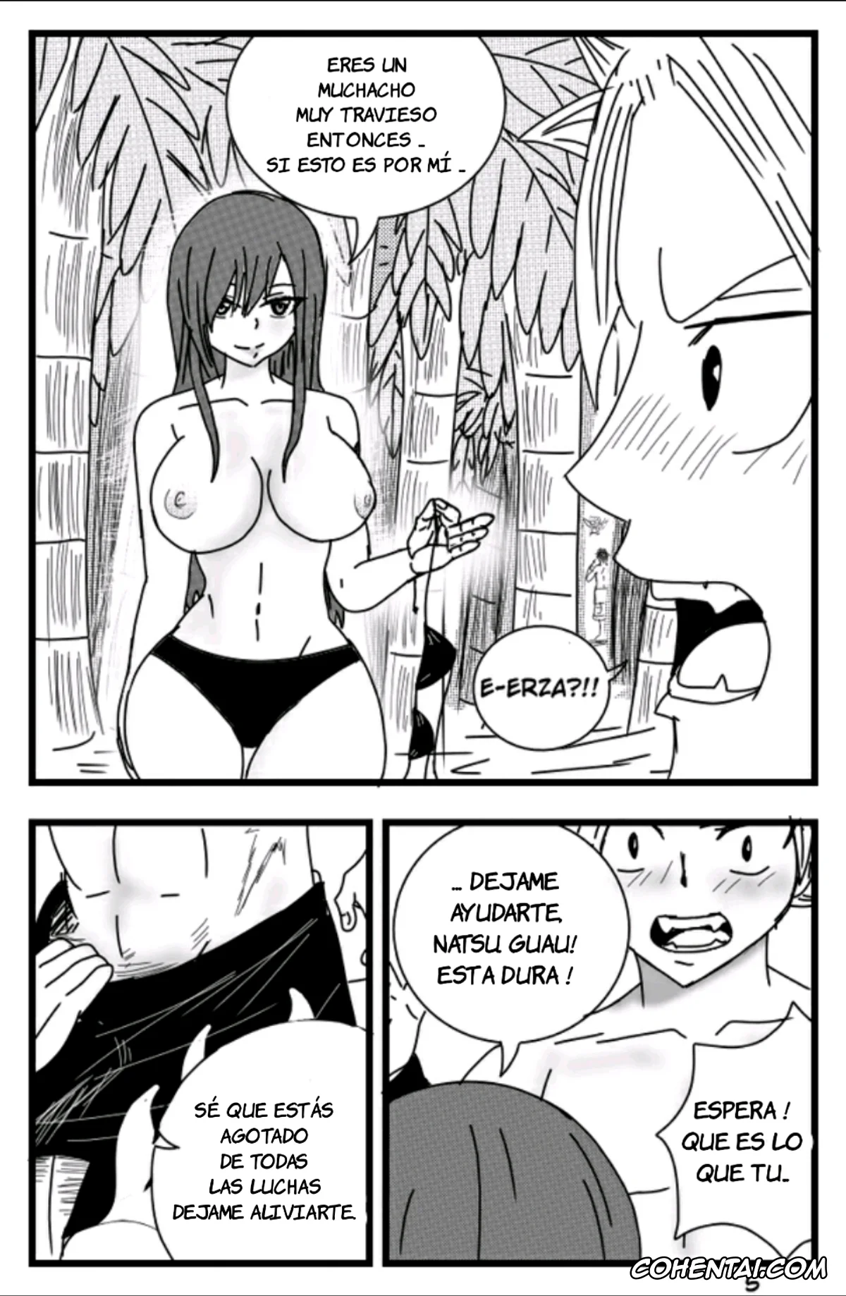 Fairy Tail porno, Erza Scarlet porno, Natsu Dragneel porno, La ayuda de Erza (Fairy Tail), pagina 5