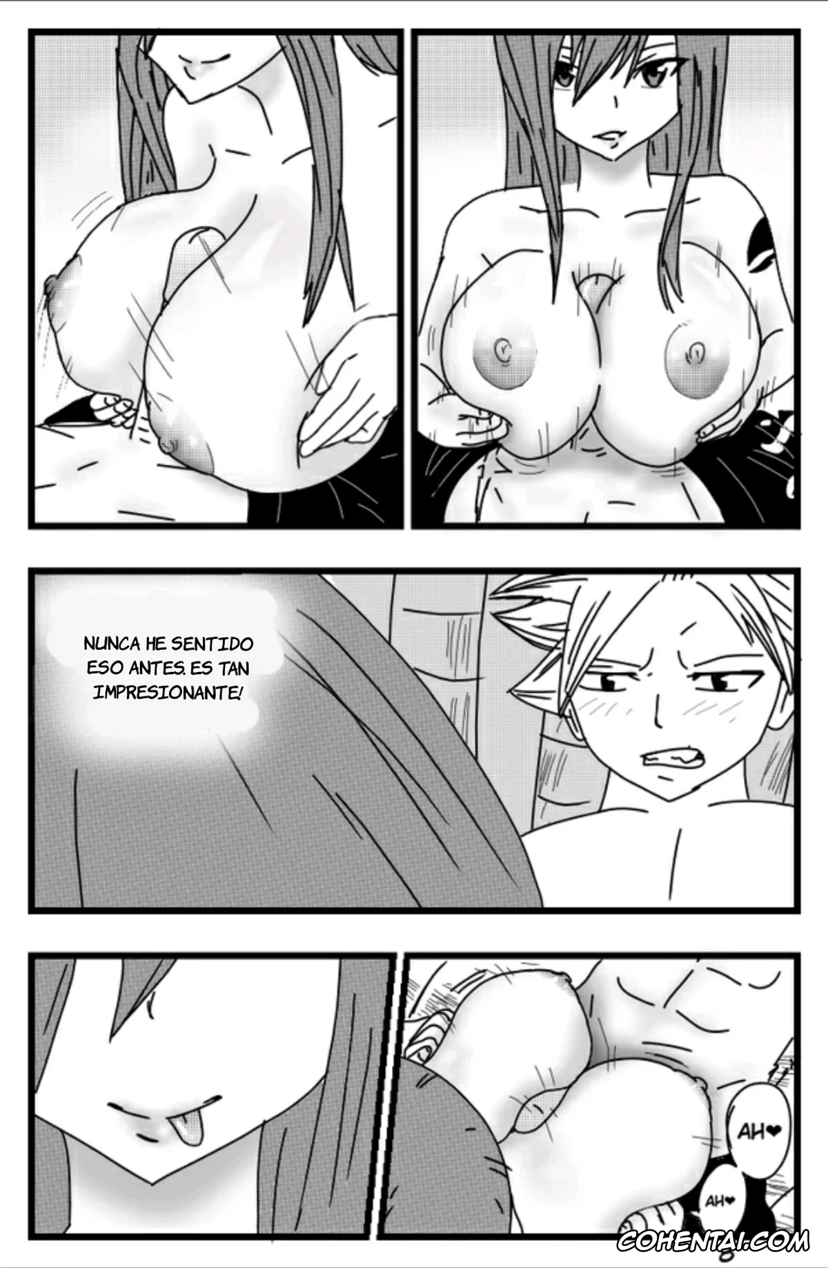 Fairy Tail porno, Erza Scarlet porno, Natsu Dragneel porno, La ayuda de Erza (Fairy Tail), pagina 8