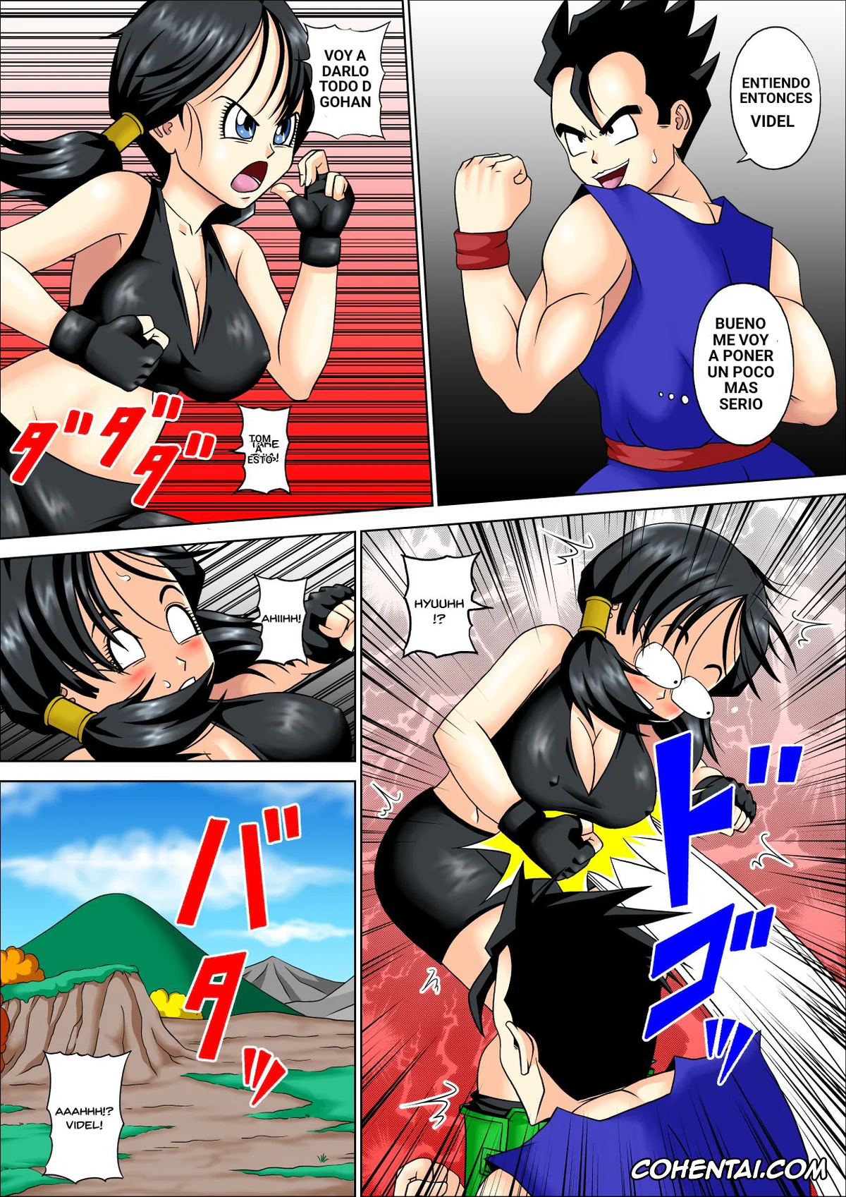 Dragon Ball Z hentai, Mister Satan hentai, Son Gohan hentai, Videl hentai, SPARRING FUCK (Dragon Ball Z), pagina 12