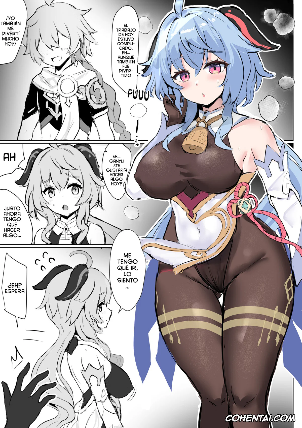 Genshin Impact porno, Ganyu porno, Ganyu to Warui Shoukai no Musuko (Genshin Impact), pagina 2