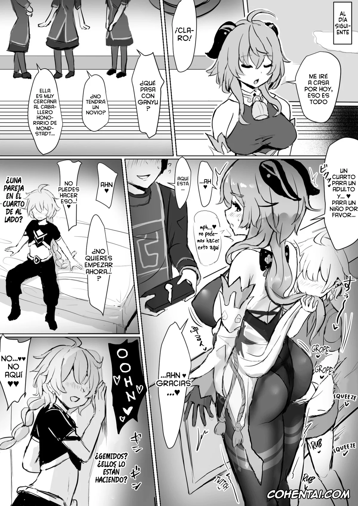 Genshin Impact hentai, Ganyu hentai, Ganyu to Warui Shoukai no Musuko (Genshin Impact), pagina 6