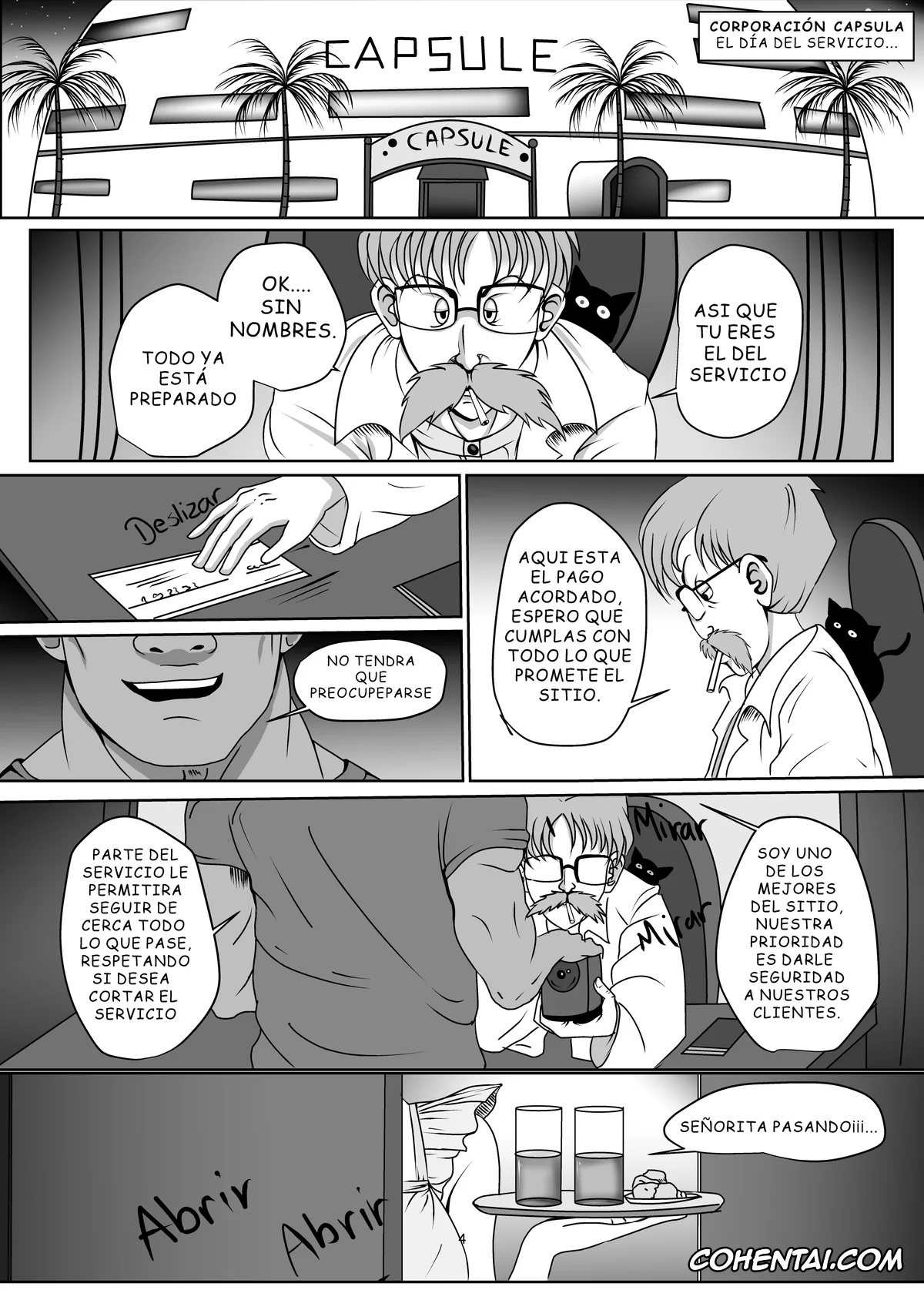 Dragon Ball Z hentai, Lo que sucede en la casa de la corporación capsula (Dragon Ball Z), pagina 3