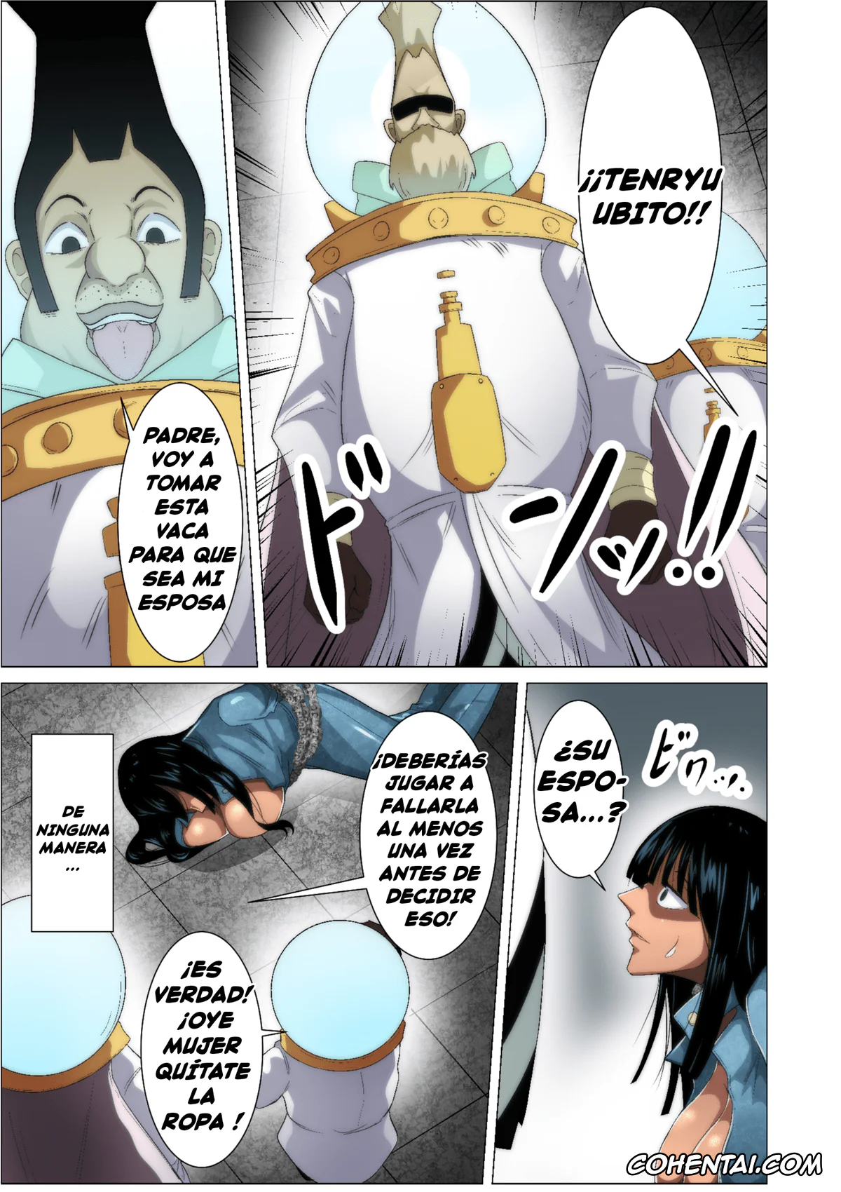 One Piece porno, Nico Robin porno, Saint Charloss porno, Torawareta Bakunyuu Kaizoku no Matsuro (One Piece), pagina 5