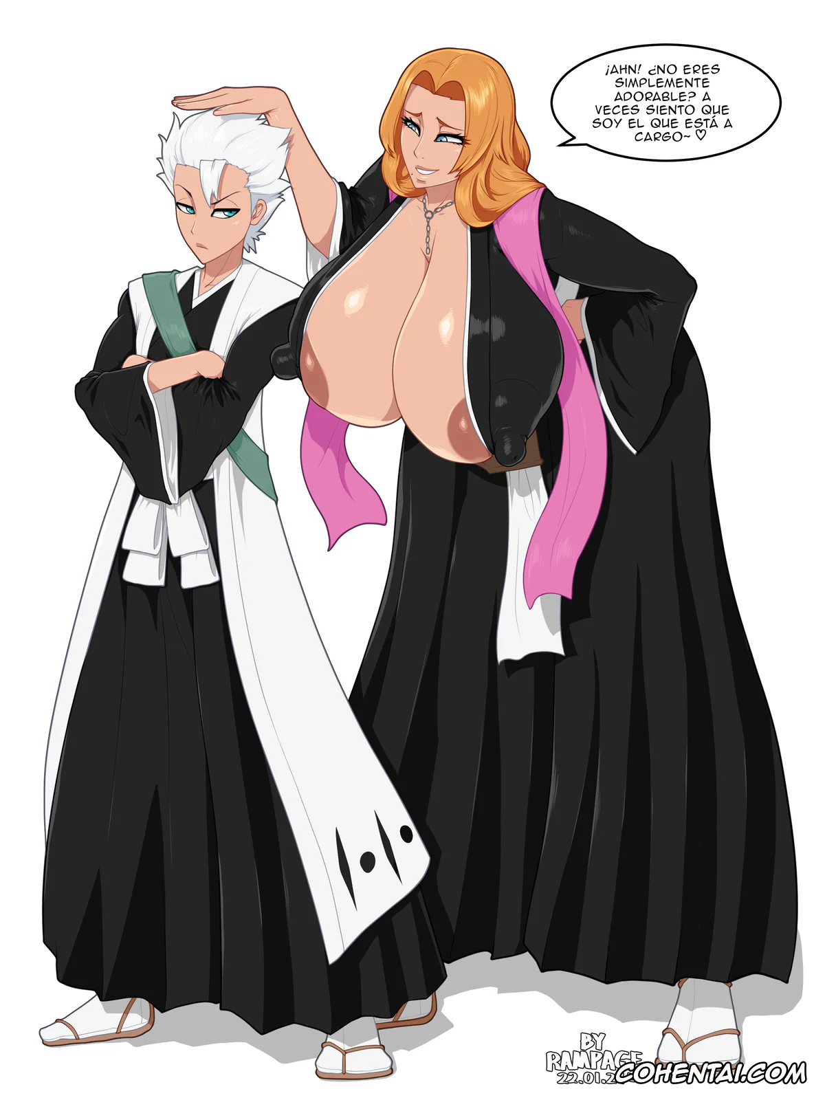 Bleach xxx, Rangiku Matsumoto xxx, Toushirou Hitsugaya xxx, 2022.01 Patreon Reward (Bleach), pagina 1