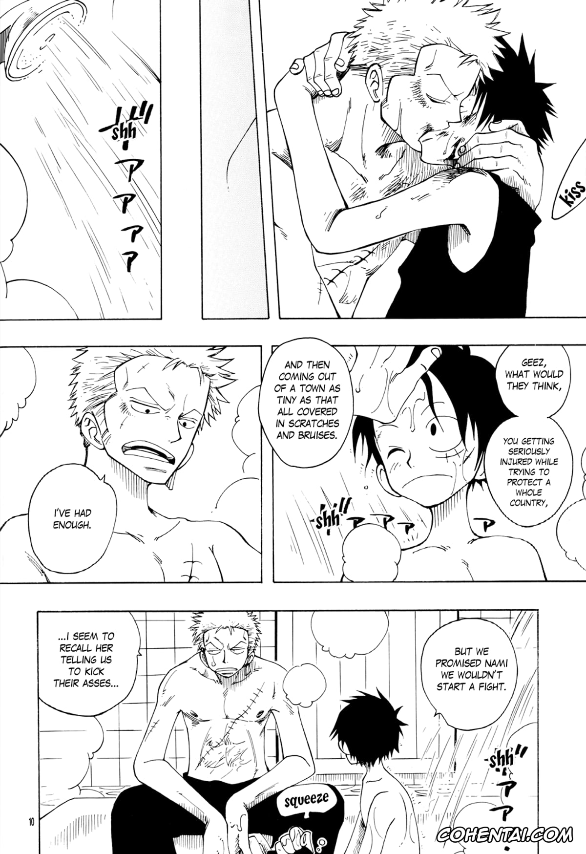 One Piece hentai, Monkey D. Luffy hentai, Roronoa Zoro hentai, DYNAMITE WOLVES (One Piece), pagina 9