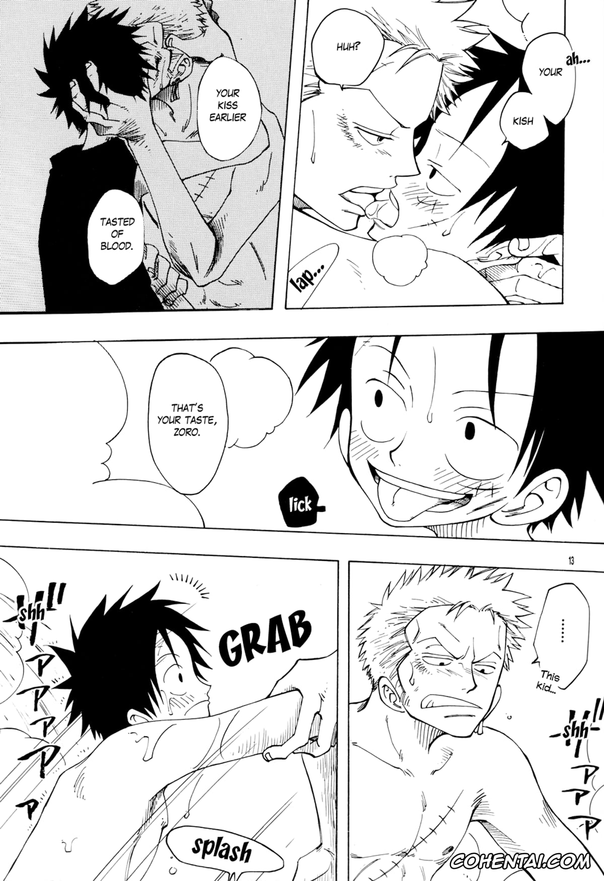 One Piece hentai, Monkey D. Luffy hentai, Roronoa Zoro hentai, DYNAMITE WOLVES (One Piece), pagina 12