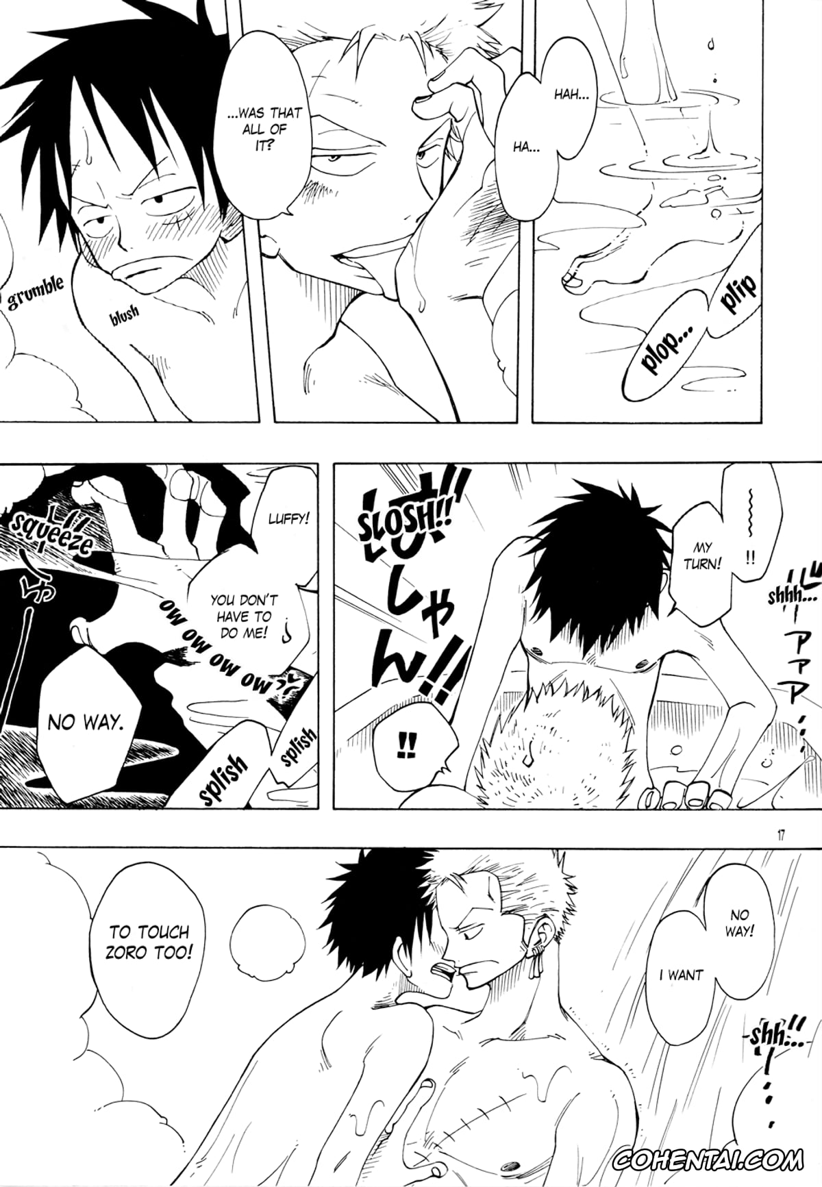 One Piece xxx, Monkey D. Luffy xxx, Roronoa Zoro xxx, DYNAMITE WOLVES (One Piece), pagina 16