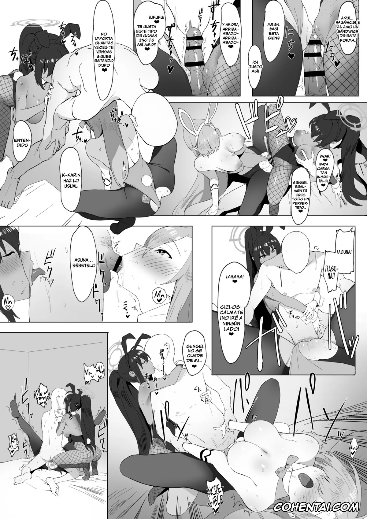 Blue Archive xxx, Asuna Ichinose xxx, Karin Kakudate xxx, Asuna to Karin no Gohoushi (Blue Archive), pagina 10