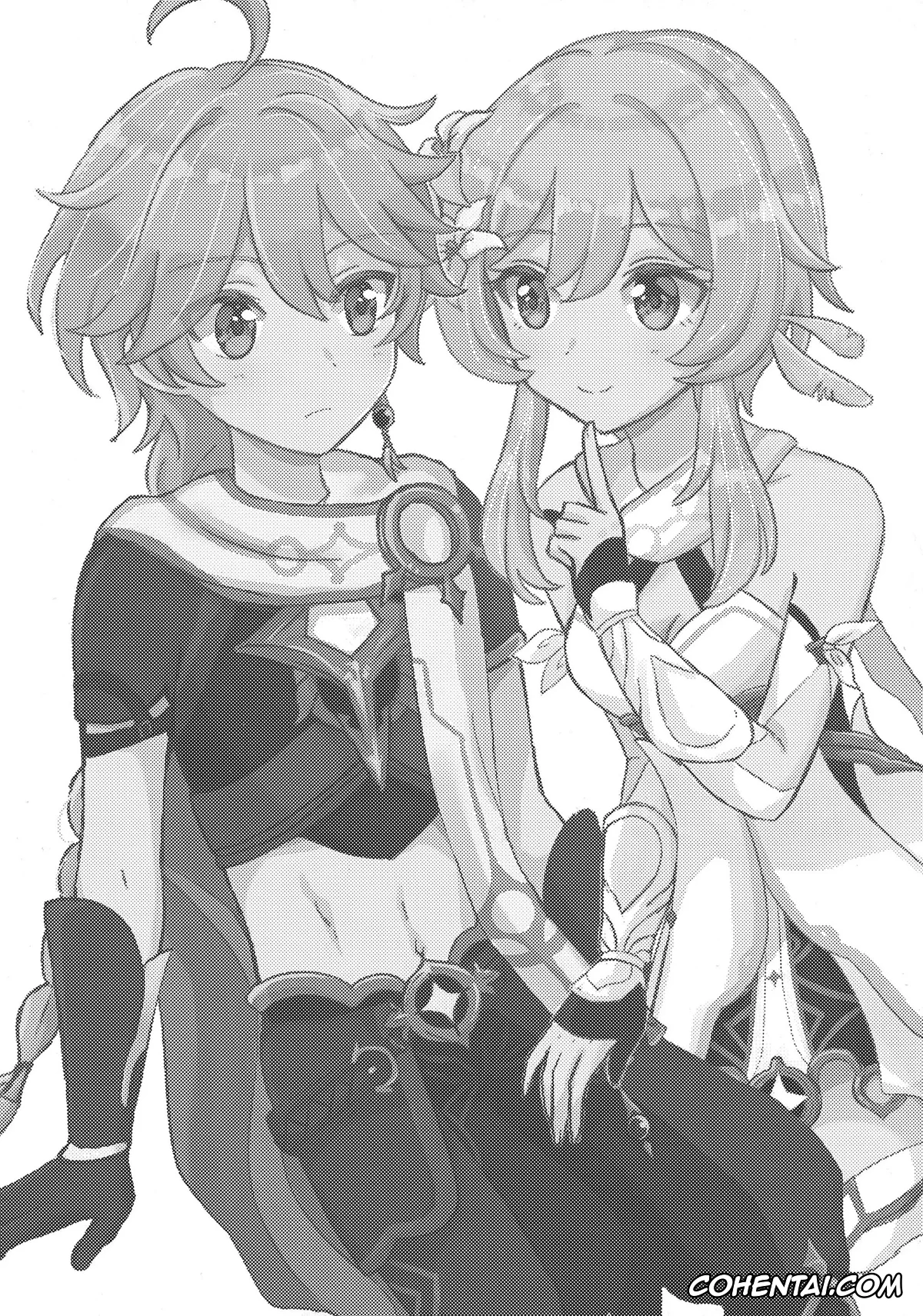 Genshin Impact hentai, Aether hentai, Lumine hentai, Futari de Manegoto. (Genshin Impact), pagina 3