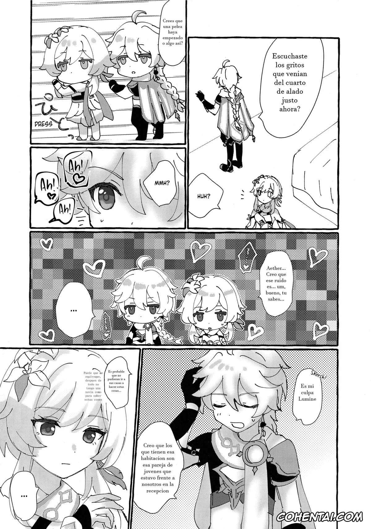 Genshin Impact porno, Aether porno, Lumine porno, Futari de Manegoto. (Genshin Impact), pagina 5
