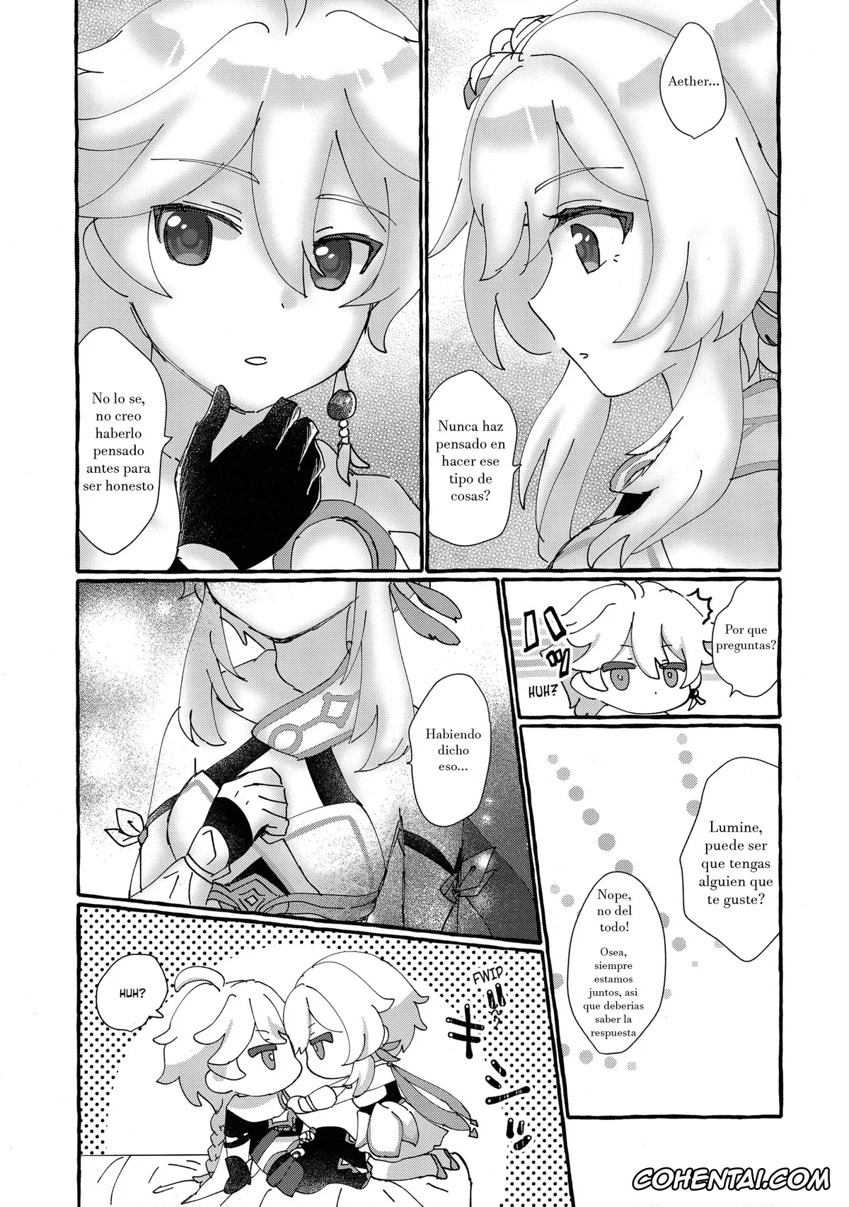 Genshin Impact hentai, Aether hentai, Lumine hentai, Futari de Manegoto. (Genshin Impact), pagina 6