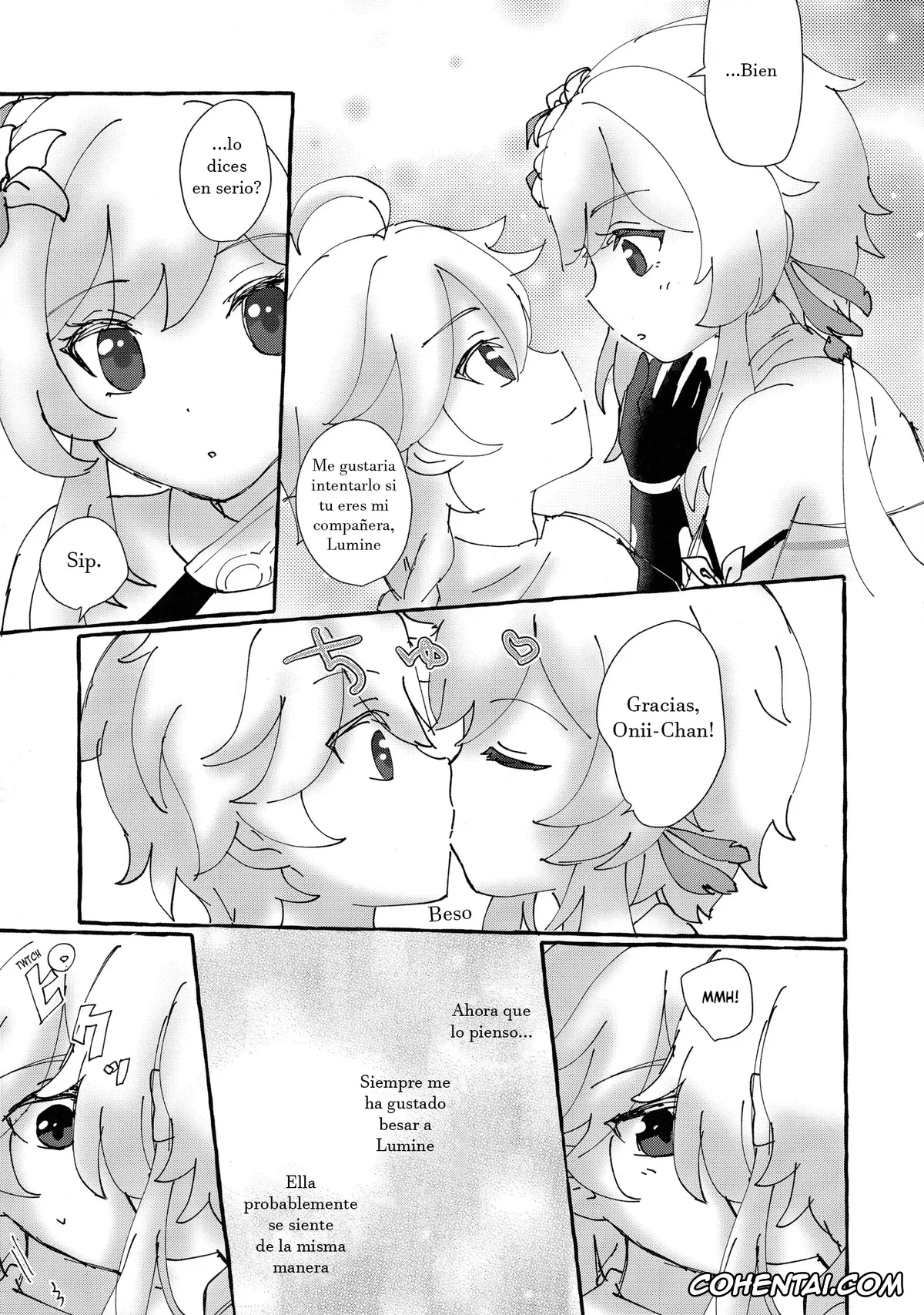 Genshin Impact porno, Aether porno, Lumine porno, Futari de Manegoto. (Genshin Impact), pagina 8