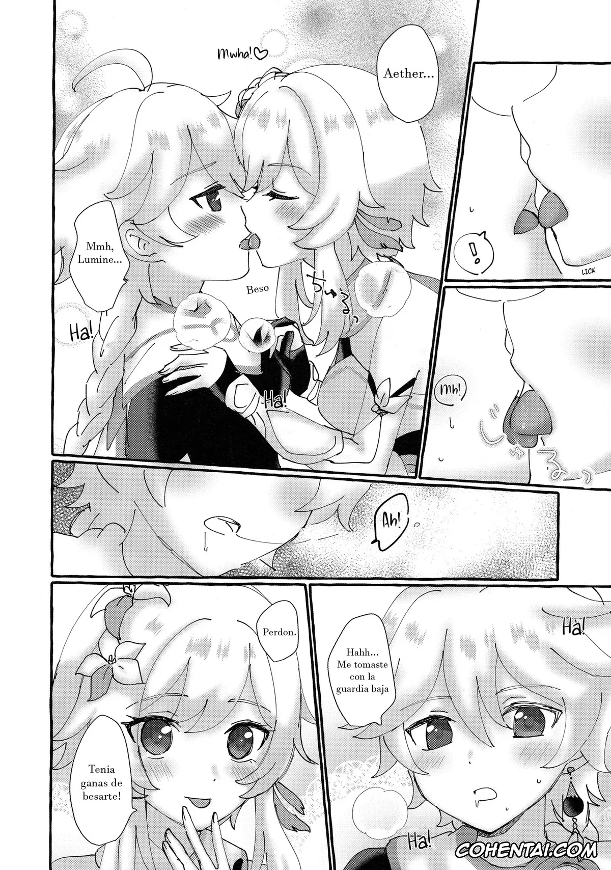 Genshin Impact hentai, Aether hentai, Lumine hentai, Futari de Manegoto. (Genshin Impact), pagina 9