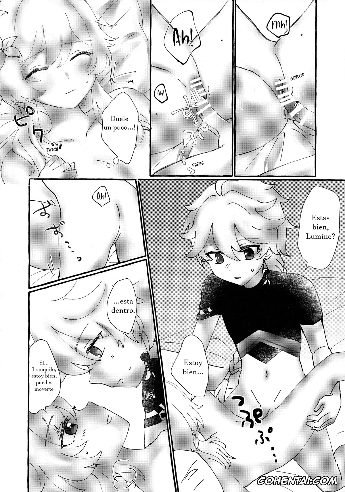 Genshin Impact hentai, Aether hentai, Lumine hentai, Futari de Manegoto. (Genshin Impact), pagina 21
