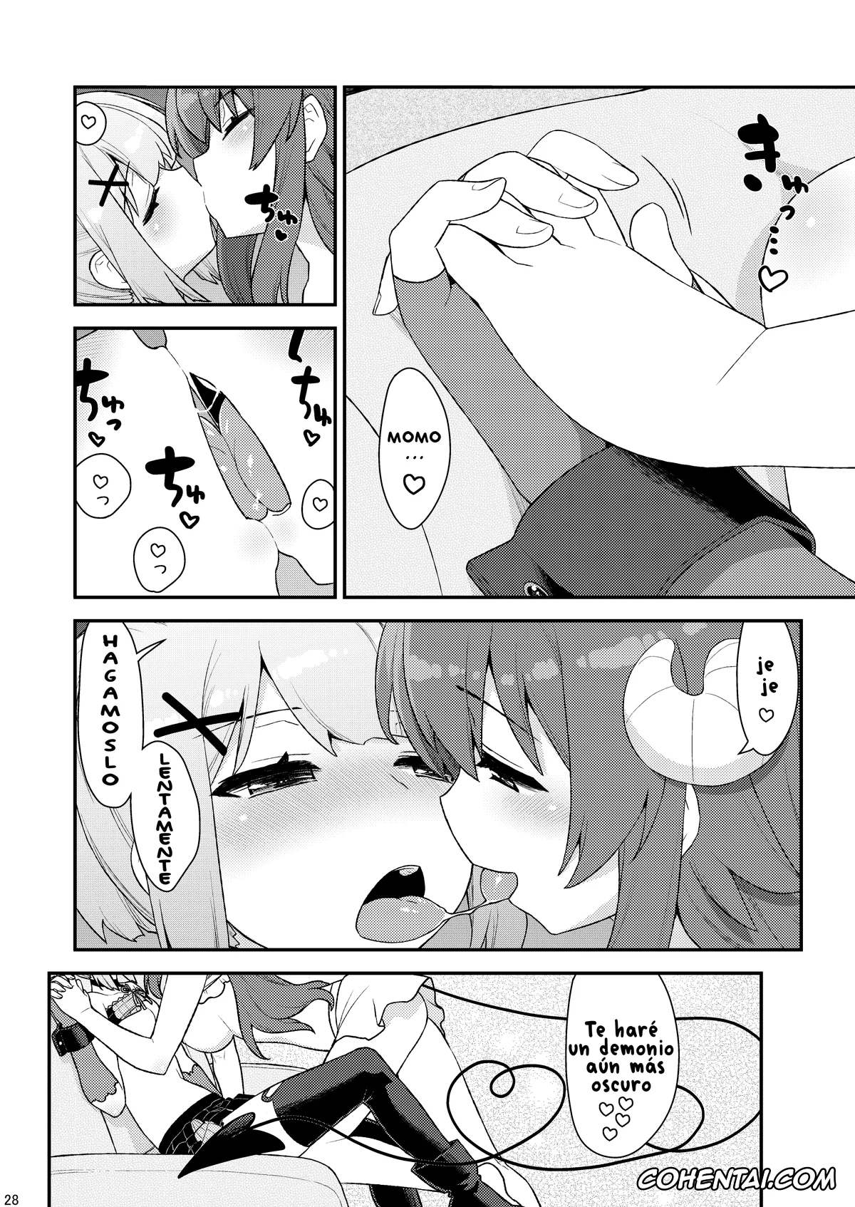 Machikado Mazoku | The Demon Girl Next Door hentai, Momo Chiyoda hentai, Yuko Yoshida | Shamiko hentai, Momo-san no Akarui Shami-ochi Keikaku (Machikado Mazoku), pagina 27