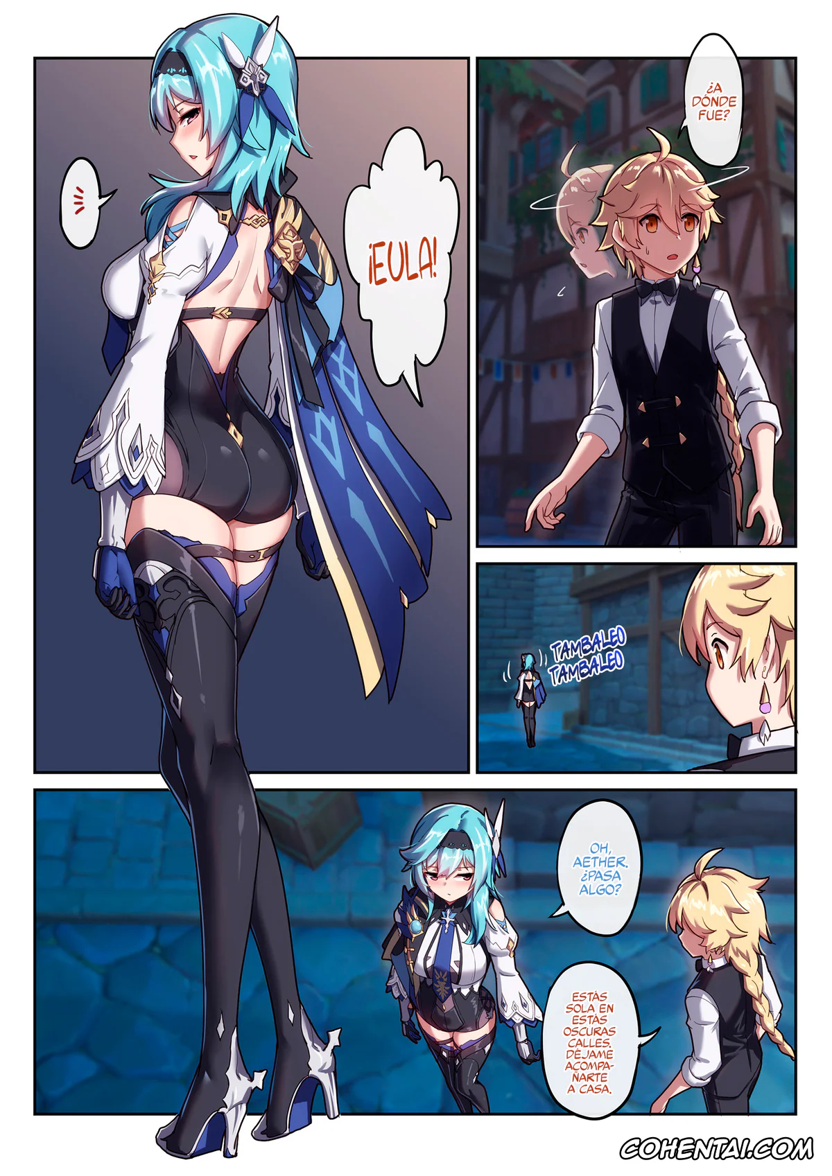 Genshin Impact hentai, Aether hentai, Eula Lawrence hentai, Eula no Yotta Koudou (Genshin Impact), pagina 3