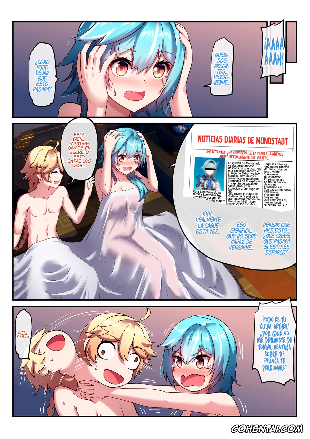 Genshin Impact hentai, Aether hentai, Eula Lawrence hentai, Eula no Yotta Koudou (Genshin Impact), pagina 24