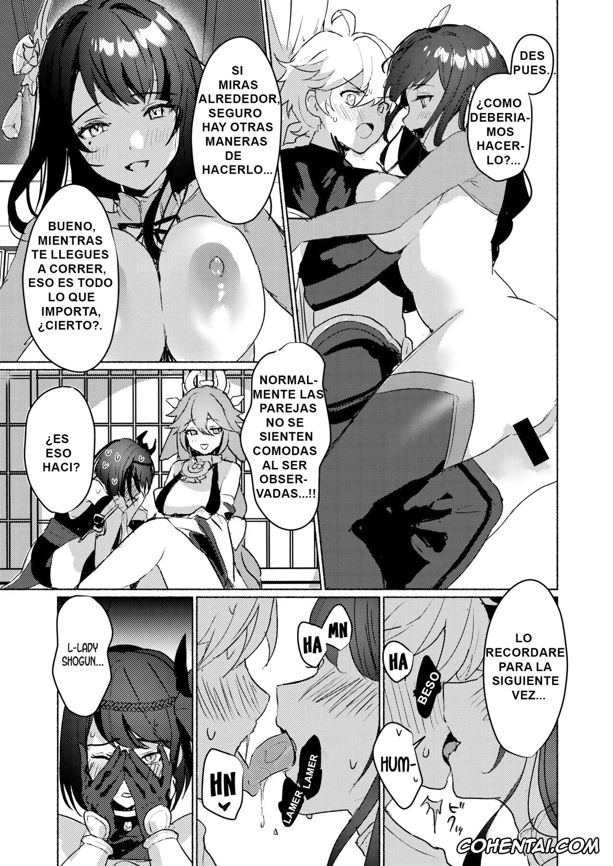 Genshin Impact xxx, Aether xxx, Raiden Shogun xxx, Sara Kujou xxx, Yae Miko xxx, Inazuma Gosanke to Sex Shinai to Derarenai Hikyou (Genshin Impact), pagina 4