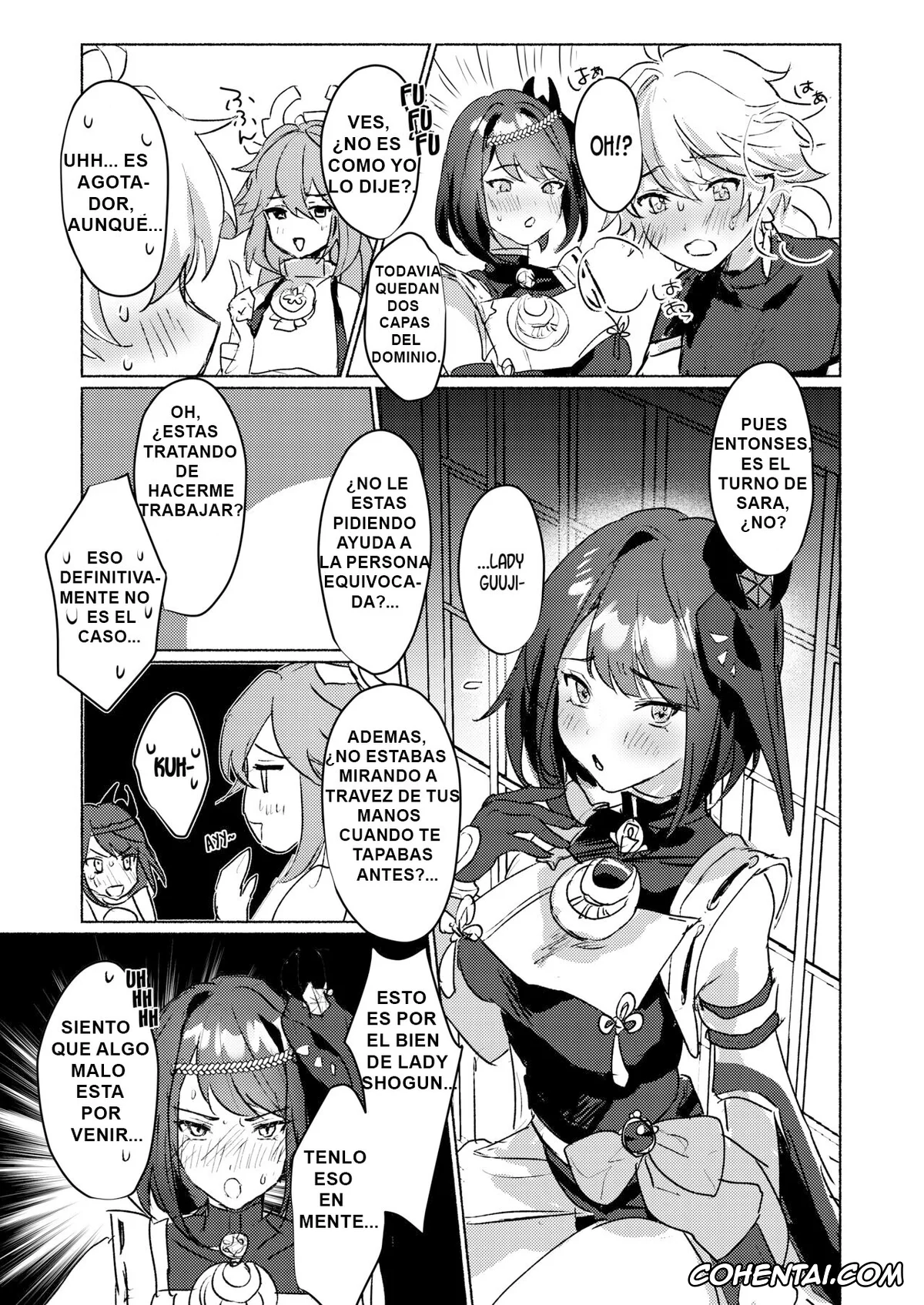 Genshin Impact porno, Aether porno, Raiden Shogun porno, Sara Kujou porno, Yae Miko porno, Inazuma Gosanke to Sex Shinai to Derarenai Hikyou (Genshin Impact), pagina 8