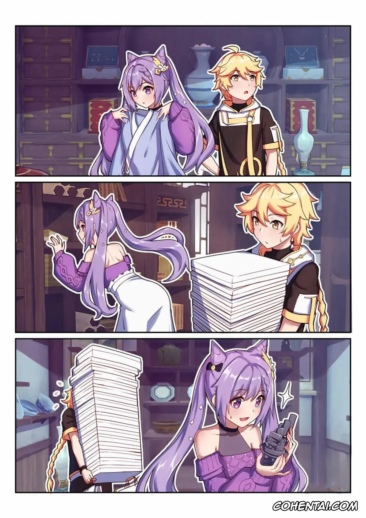 Genshin Impact hentai, Aether hentai, Keqing hentai, Keqing’s Date With The Traveler (Genshin Impact), pagina 3