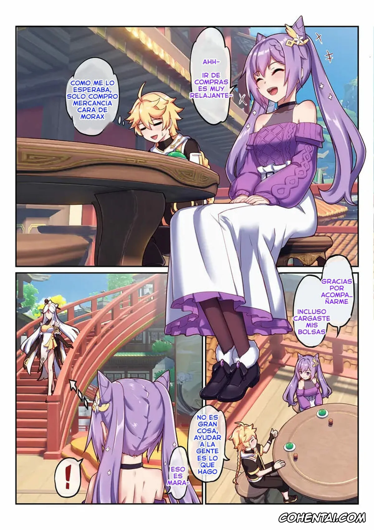Genshin Impact xxx, Aether xxx, Keqing xxx, Keqing’s Date With The Traveler (Genshin Impact), pagina 4