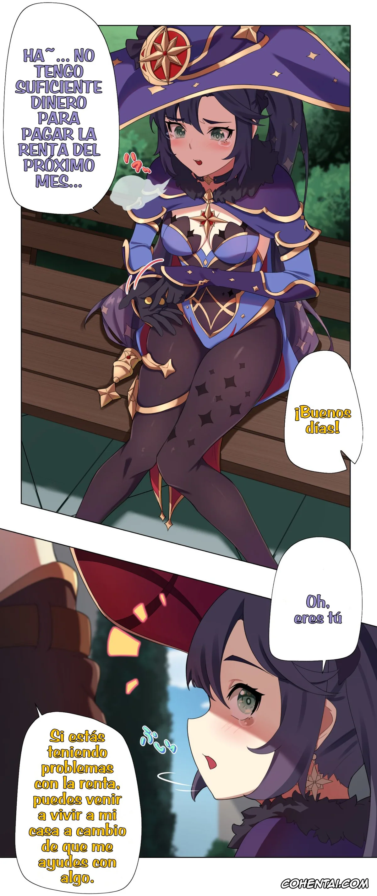 Genshin Impact xxx, Aether xxx, Amber xxx, Keqing xxx, Mona Megistus xxx, Mona Manga (Genshin Impact), pagina 1