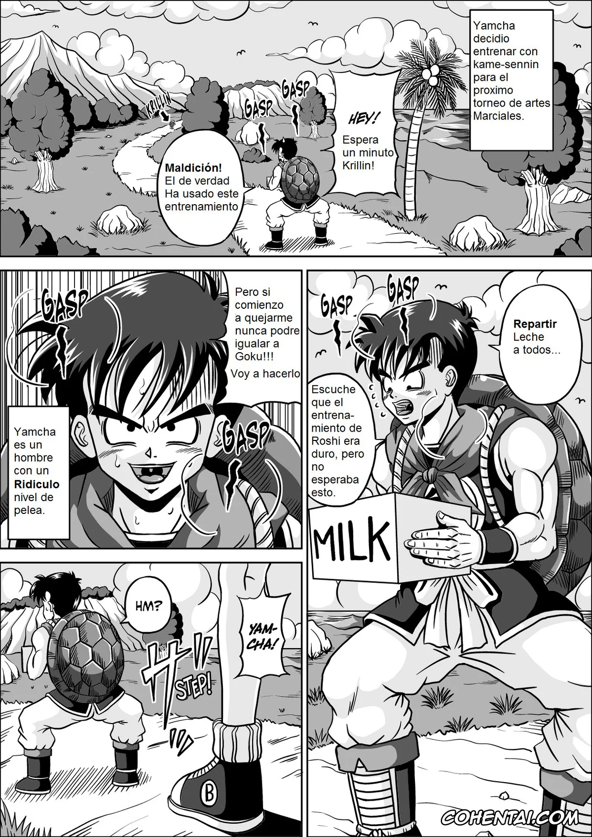 Dragon Ball xxx, Bulma Briefs xxx, krillin xxx, Master Roshi xxx, Shugyou Shitetara Koibito Otosarechatta (Dragon Ball), pagina 4