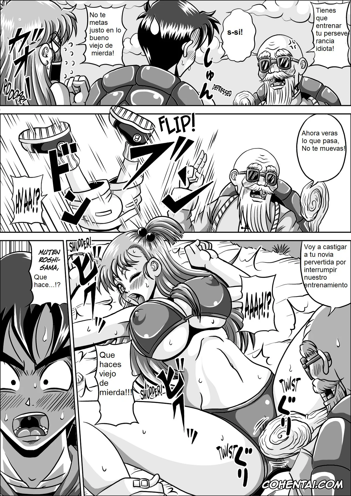 Dragon Ball hentai, Bulma Briefs hentai, krillin hentai, Master Roshi hentai, Shugyou Shitetara Koibito Otosarechatta (Dragon Ball), pagina 9