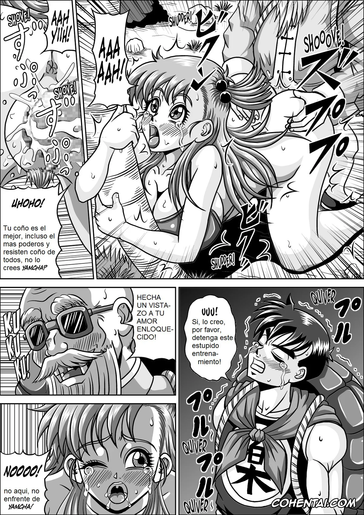 Dragon Ball xxx, Bulma Briefs xxx, krillin xxx, Master Roshi xxx, Shugyou Shitetara Koibito Otosarechatta (Dragon Ball), pagina 13