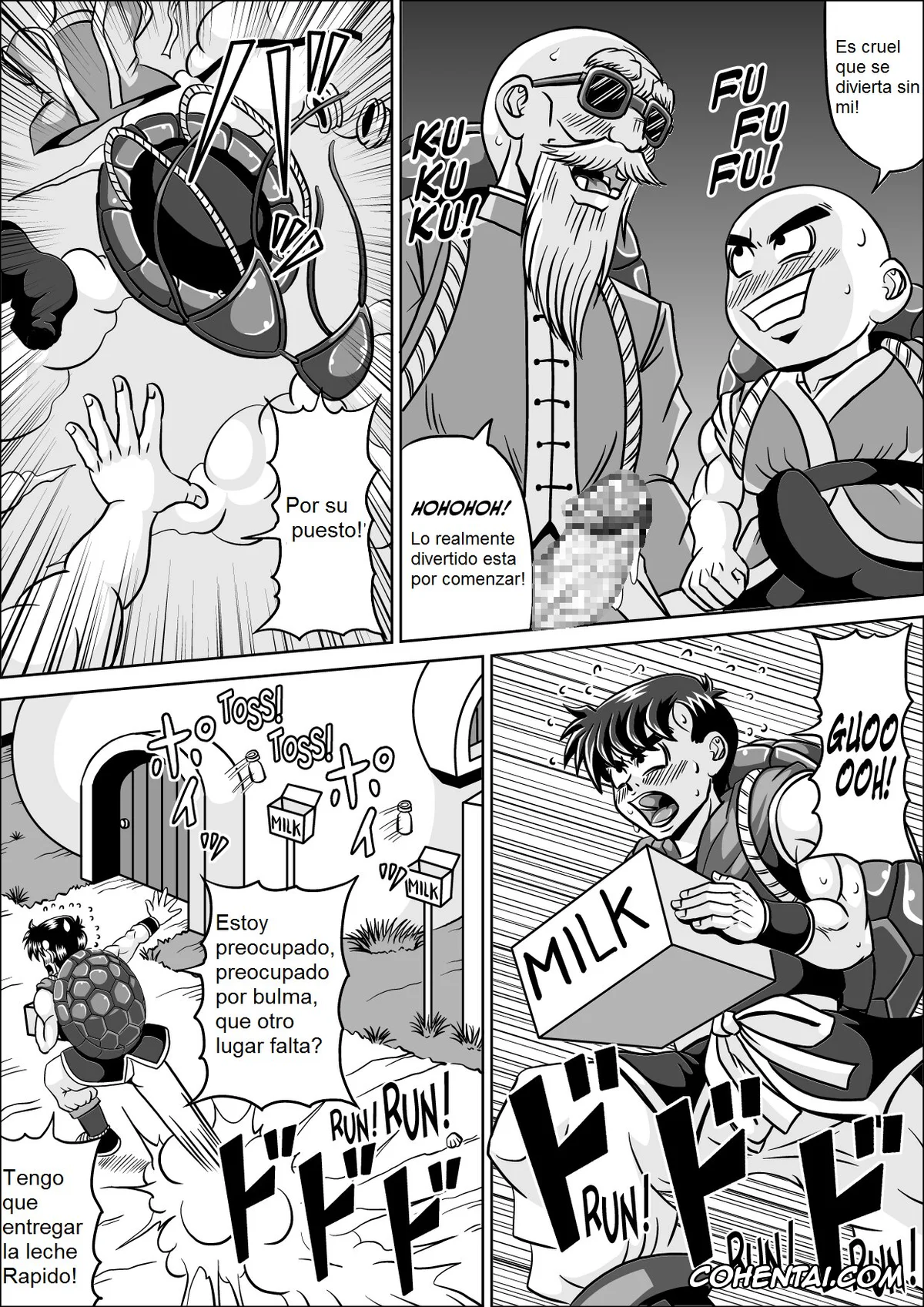 Dragon Ball xxx, Bulma Briefs xxx, krillin xxx, Master Roshi xxx, Shugyou Shitetara Koibito Otosarechatta (Dragon Ball), pagina 19