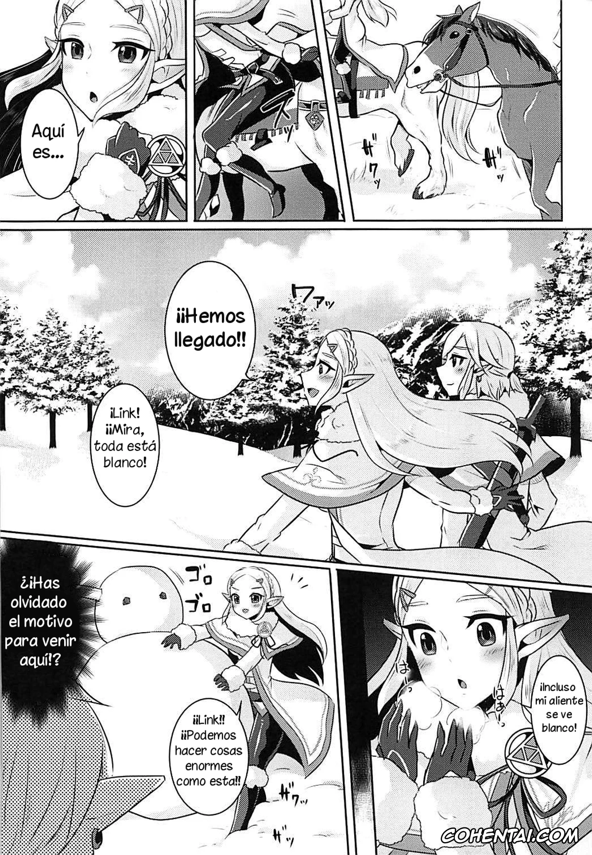 The Legend Of Zelda porno, Link porno, Princess Zelda porno, Fuyu no Netsu to Futari no Himitsu (The Legend of Zelda: Breath of the Wild), pagina 5