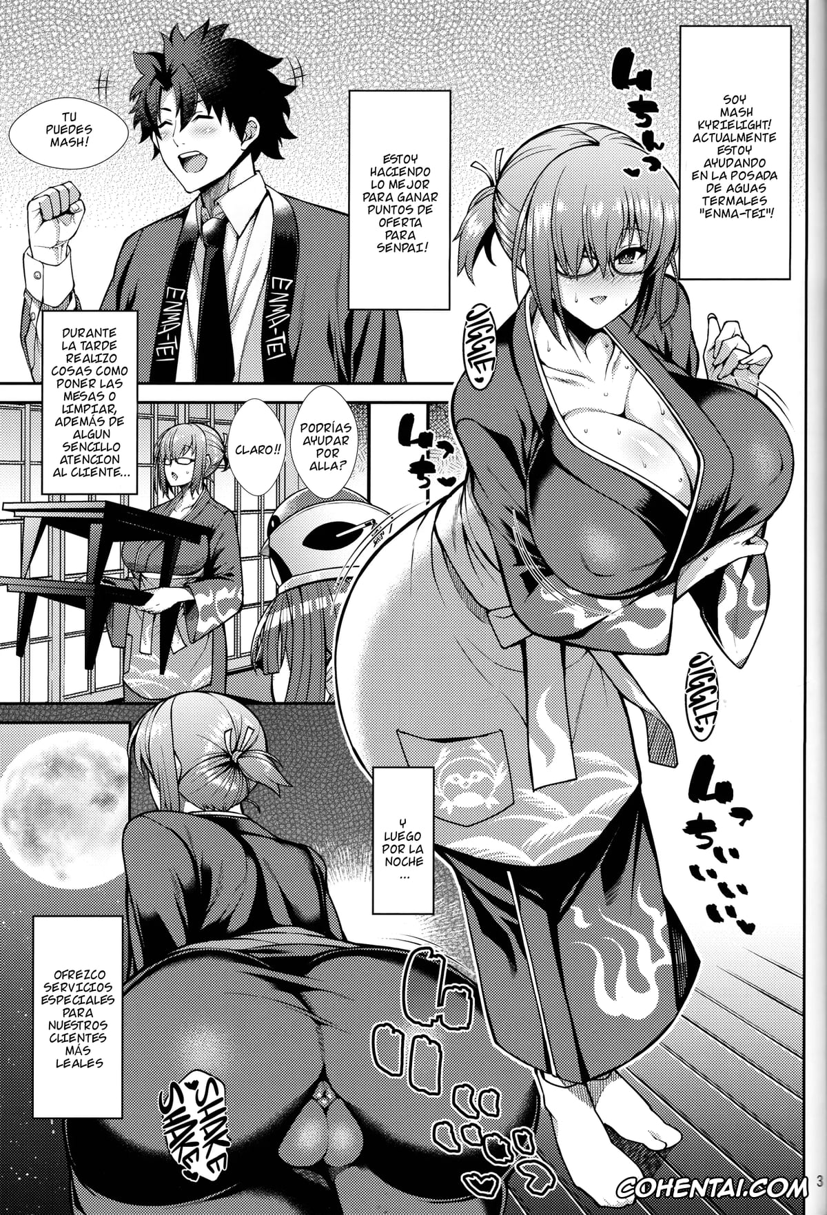 Fate/Grand Order porno, Shielder | Mash Kyrielight porno, Dosukebe Kouhai no Nenmaku Houshi Ryokan (Fate/Grand Order), pagina 2