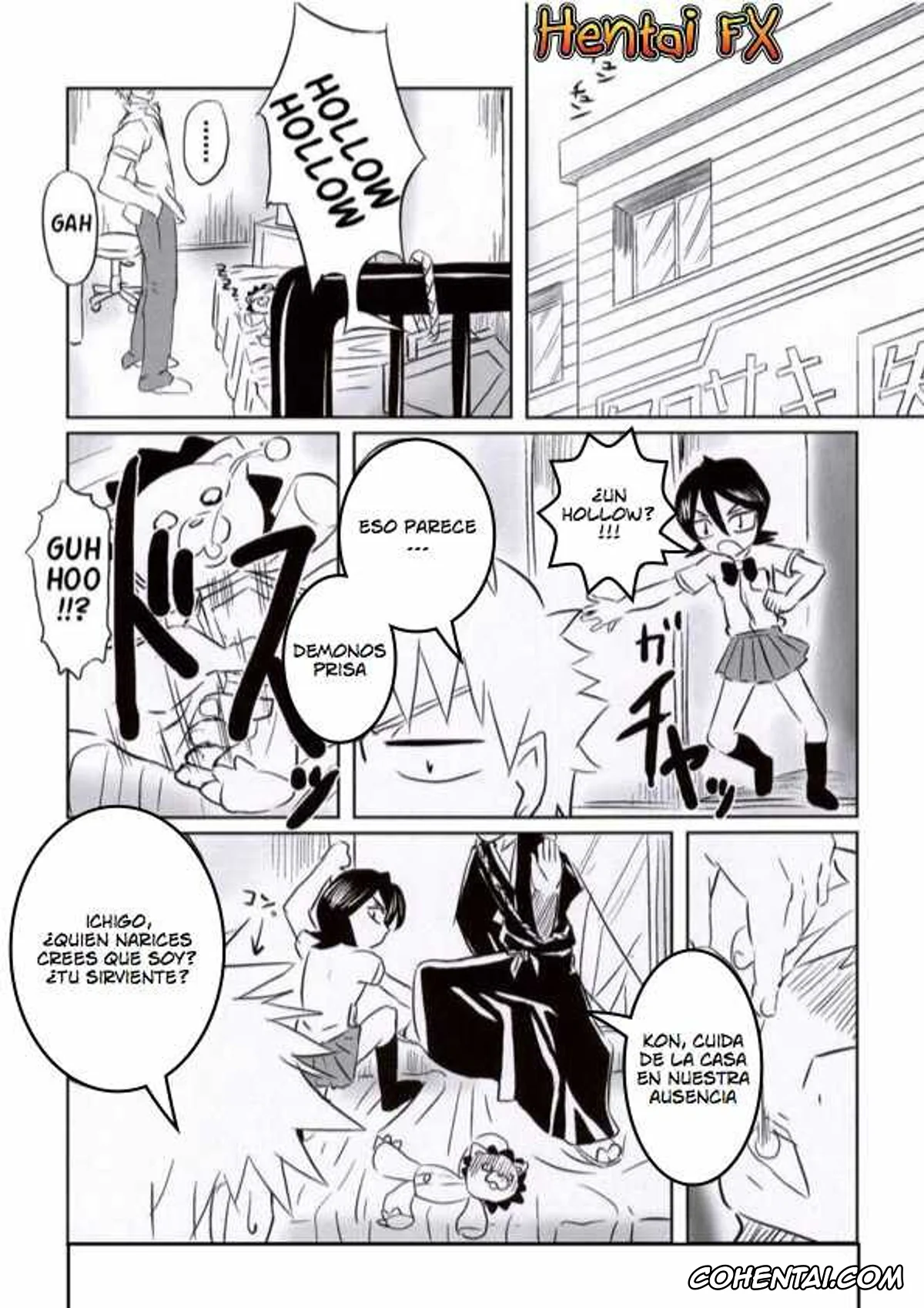 Bleach porno, Ichigo Kurosaki porno, Orihime Inoue porno, Seifuku To Iu Na no Kyouki (Bleach), pagina 2