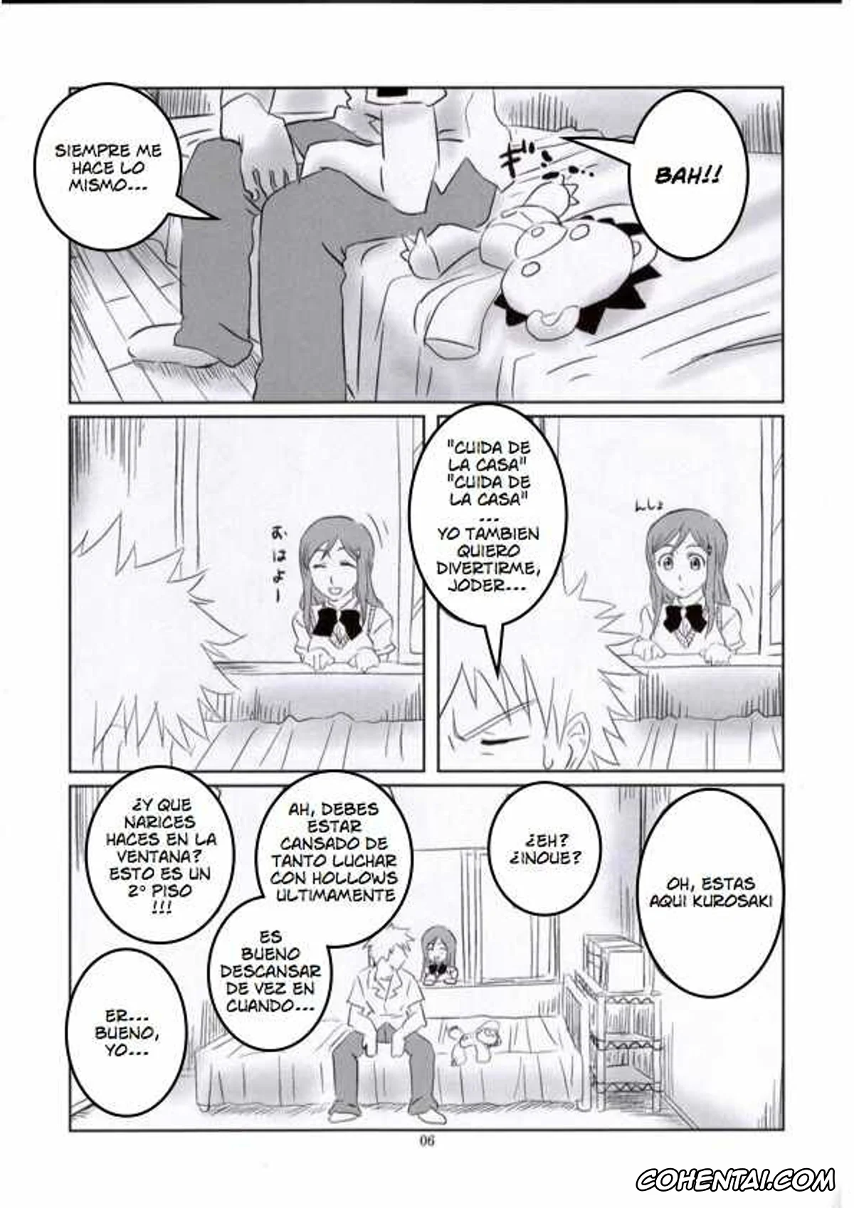 Bleach hentai, Ichigo Kurosaki hentai, Orihime Inoue hentai, Seifuku To Iu Na no Kyouki (Bleach), pagina 3