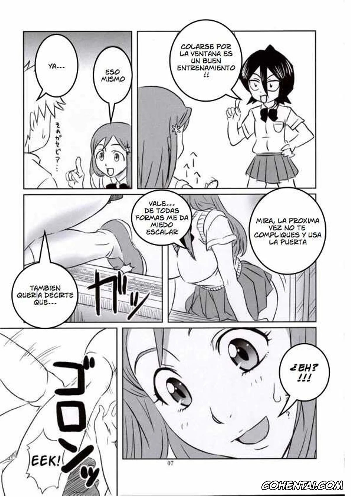 Bleach xxx, Ichigo Kurosaki xxx, Orihime Inoue xxx, Seifuku To Iu Na no Kyouki (Bleach), pagina 4