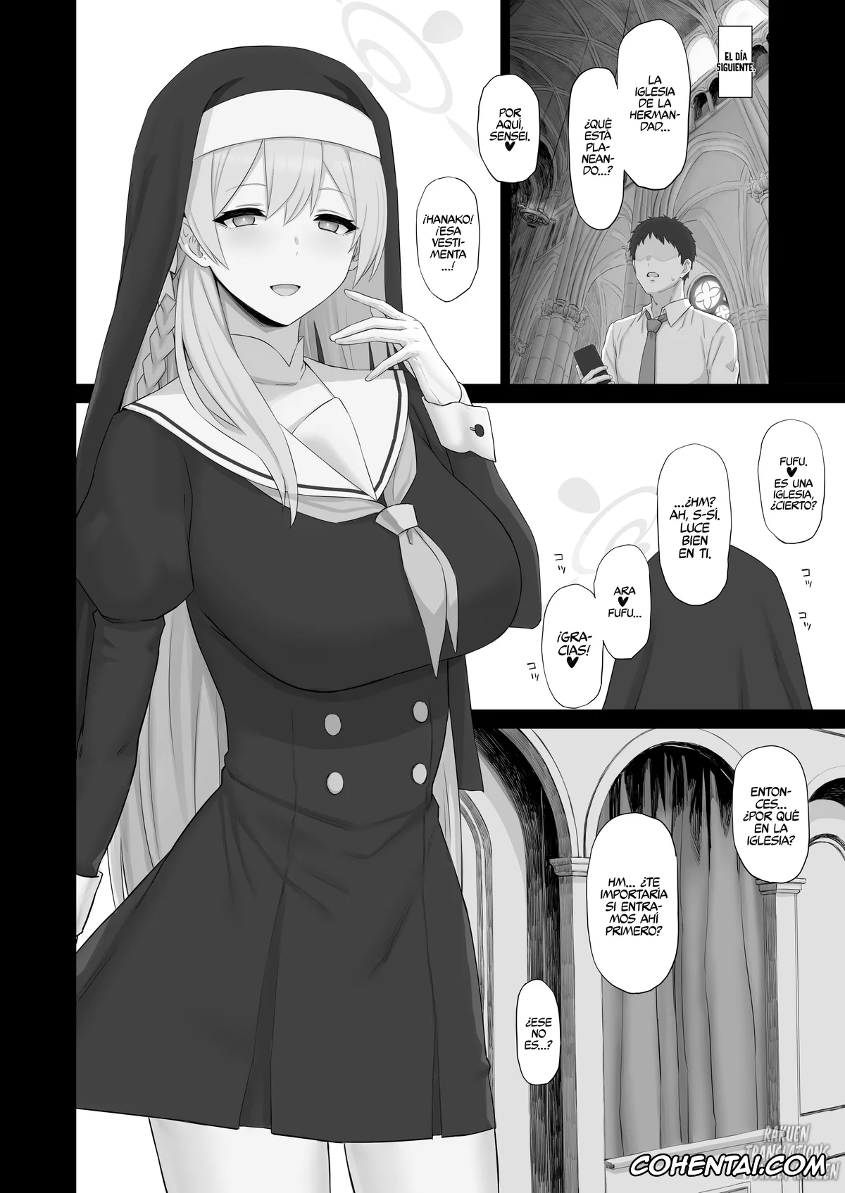 Blue Archive hentai, Hanako Urawa hentai, Roshutsu Shoujo to Zange Ana (Blue Archive), pagina 9