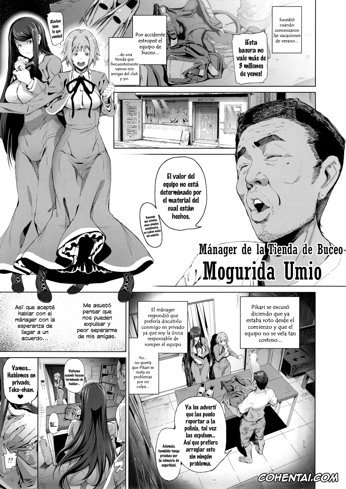 Amanchu xxx, Futaba Ooki xxx, Kairaku Suisou ~Taiboku Futaba to Diving Shop Tenchou (51) no SEX ni Oboreru Natsu no Choukyou Gasshuku~ (Amanchu!), pagina 4