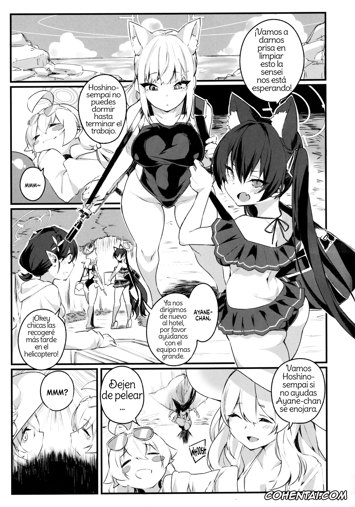 Blue Archive hentai, Serika Kuromi hentai, Shiroko Sunaookami hentai, SUMMER FOX HUNTING (Blue Archive), pagina 3