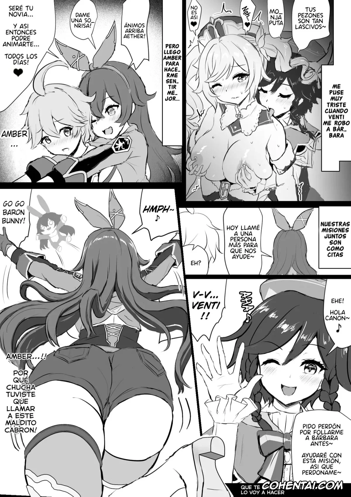 Genshin Impact porno, Aether porno, Amber porno, Venti porno, Amber ga Venti ni Netorareru Hanashi (Genshin Impact), pagina 2