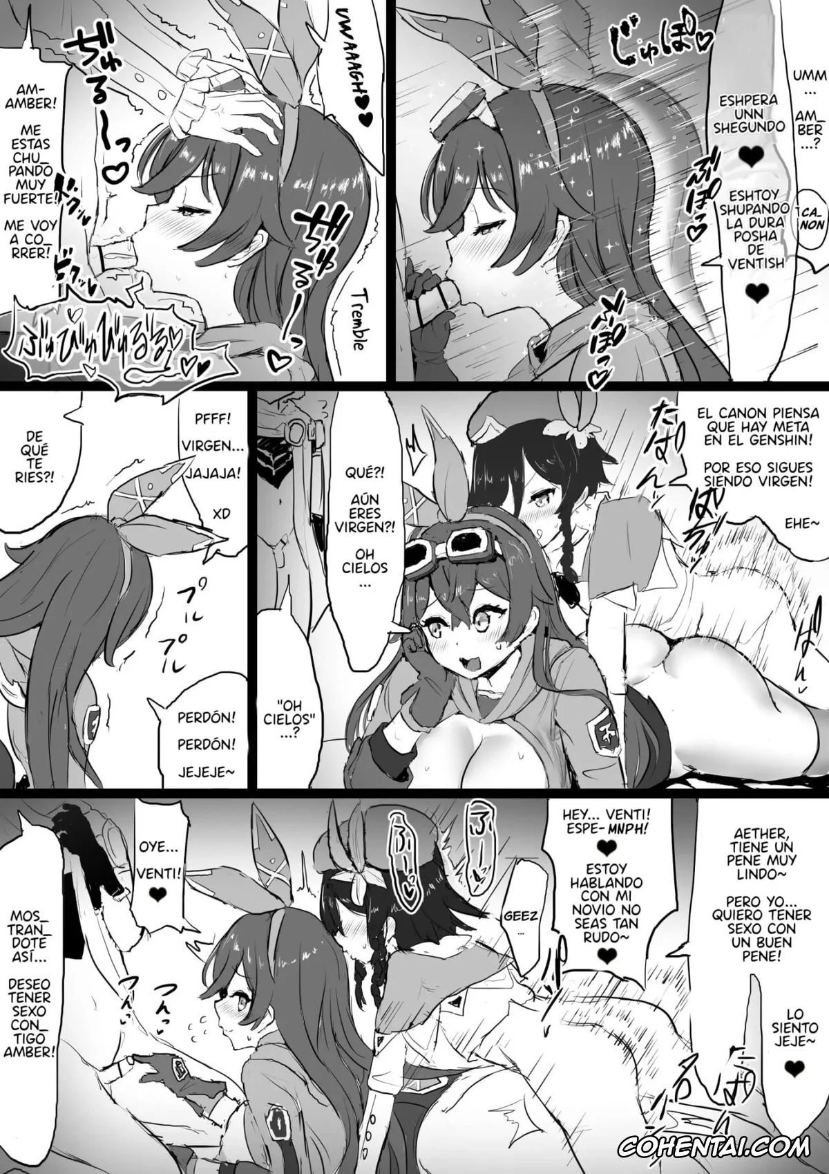 Genshin Impact hentai, Aether hentai, Amber hentai, Venti hentai, Amber ga Venti ni Netorareru Hanashi (Genshin Impact), pagina 6