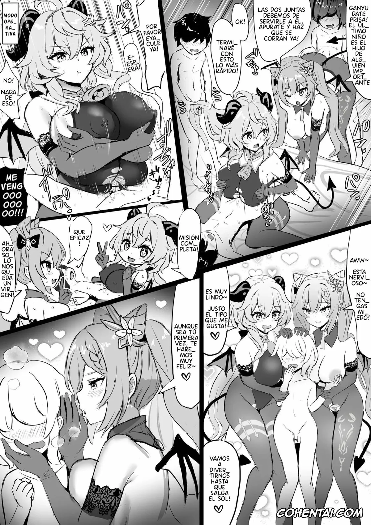 Genshin Impact hentai, Ganyu hentai, Keqing hentai, Lumine hentai, Succubus Keqing to Succubus Ganyu (Genshin Impact), pagina 6