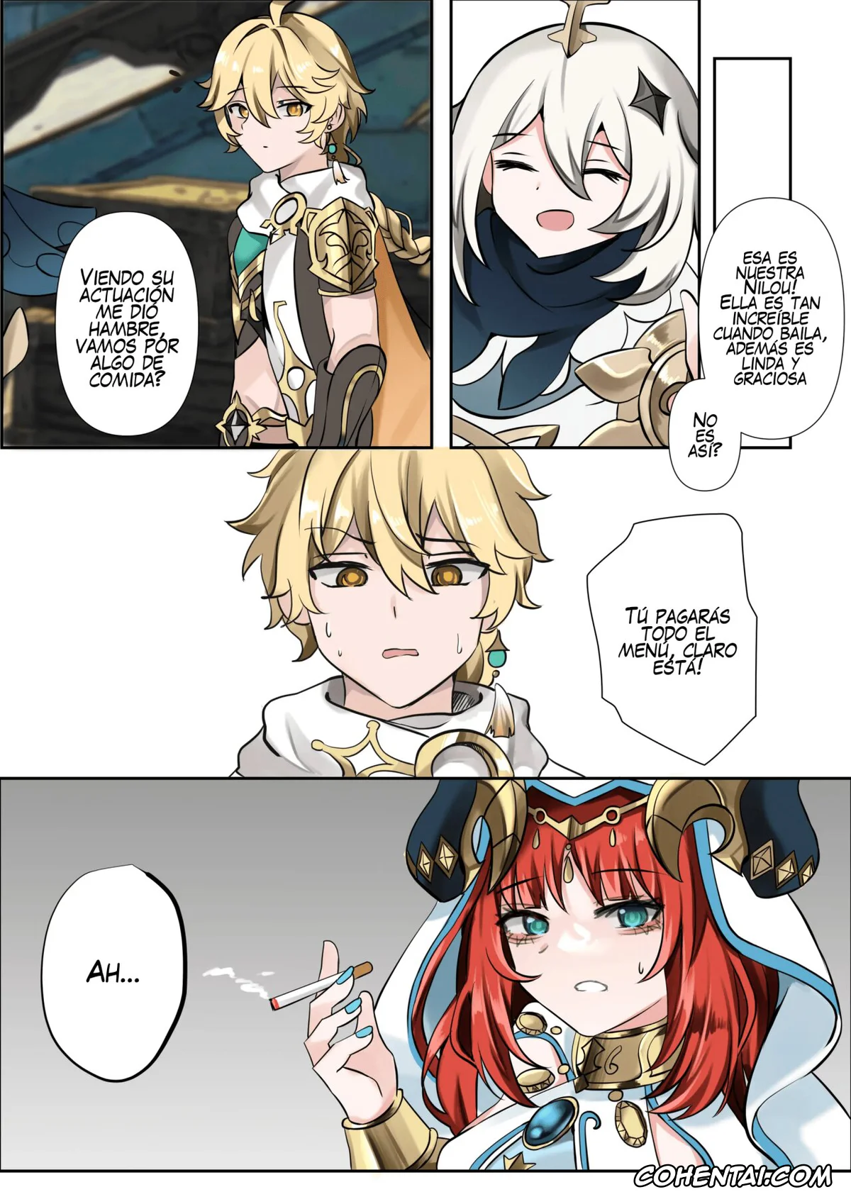 Genshin Impact hentai, Aether hentai, Nilou hentai, Kemuri no Naka ni Saku no Hana (Genshin Impact), pagina 3