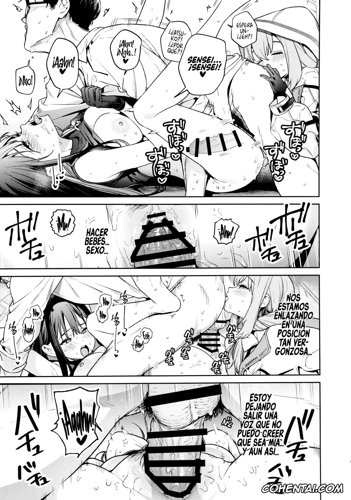 Blue Archive hentai, Atsuko Hakari hentai, Saori Joumae hentai, Sensei hentai, Saori to Atsuko ni Obenkyou Oshieru Hon (Blue Archive), pagina 18
