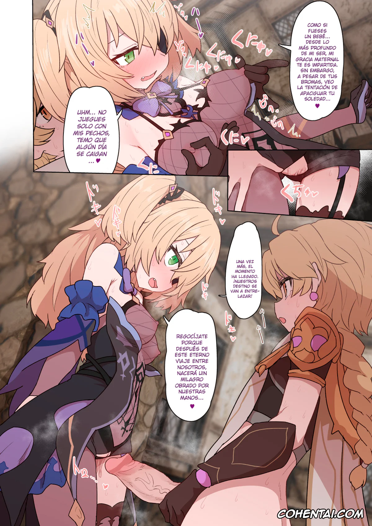 Genshin Impact hentai, Aether hentai, Fischl hentai, Mona Megistus hentai, Mona Fischl Sorezore Nakadashi (Genshin Impact), pagina 6
